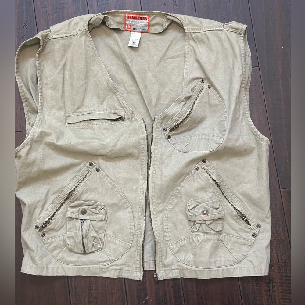 Bugle Boy Authentic Tan Cotton Vest